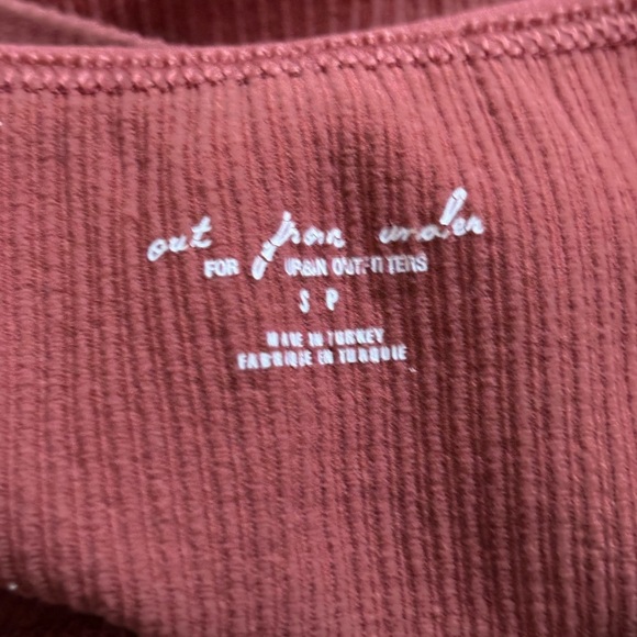 Urban outfitters out from under red haulter ribbed going out tank top sz small - Picture 4 of 8